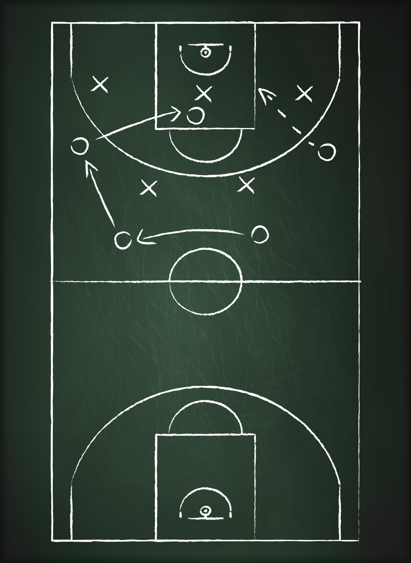 A chalkboard with a game plan diagram drawn on it. Make your financial game plan with a contract loan.